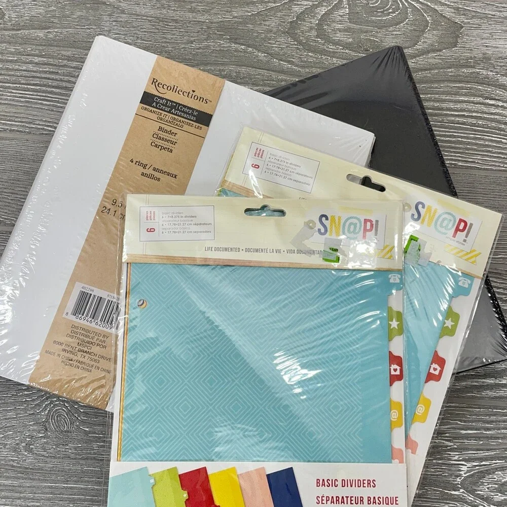 Simple Stories SN@P! Dividers and Recollections Craft It Binders Bundle NEW